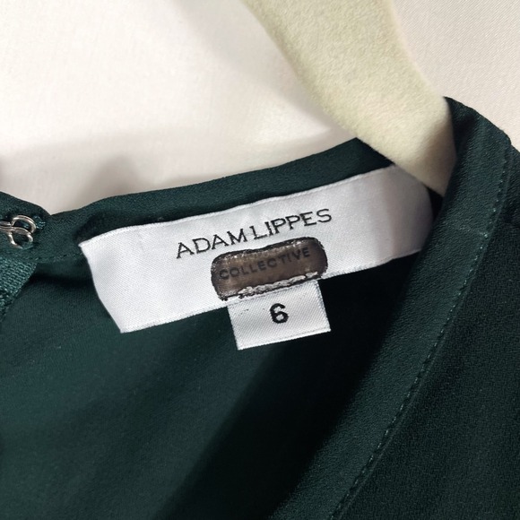 Adam‎ Lippes Green Jumpsuit Long Sleeve Wide Leg Crepe Career Casual Sz 6 - Picture 10 of 16